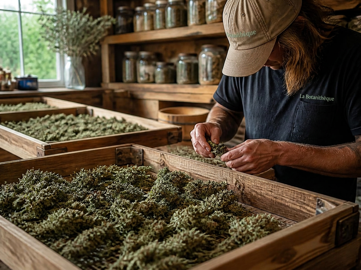 Fleurs botaniques séchées contrôlées en laboratoire